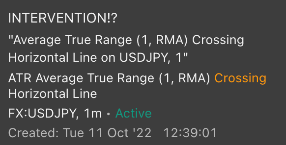 alerts on JPY pairs